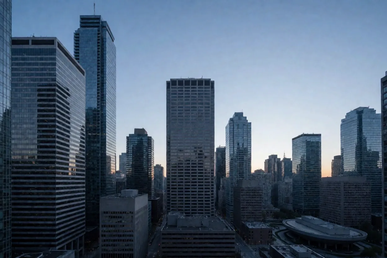 Toronto Financial District at Dusk