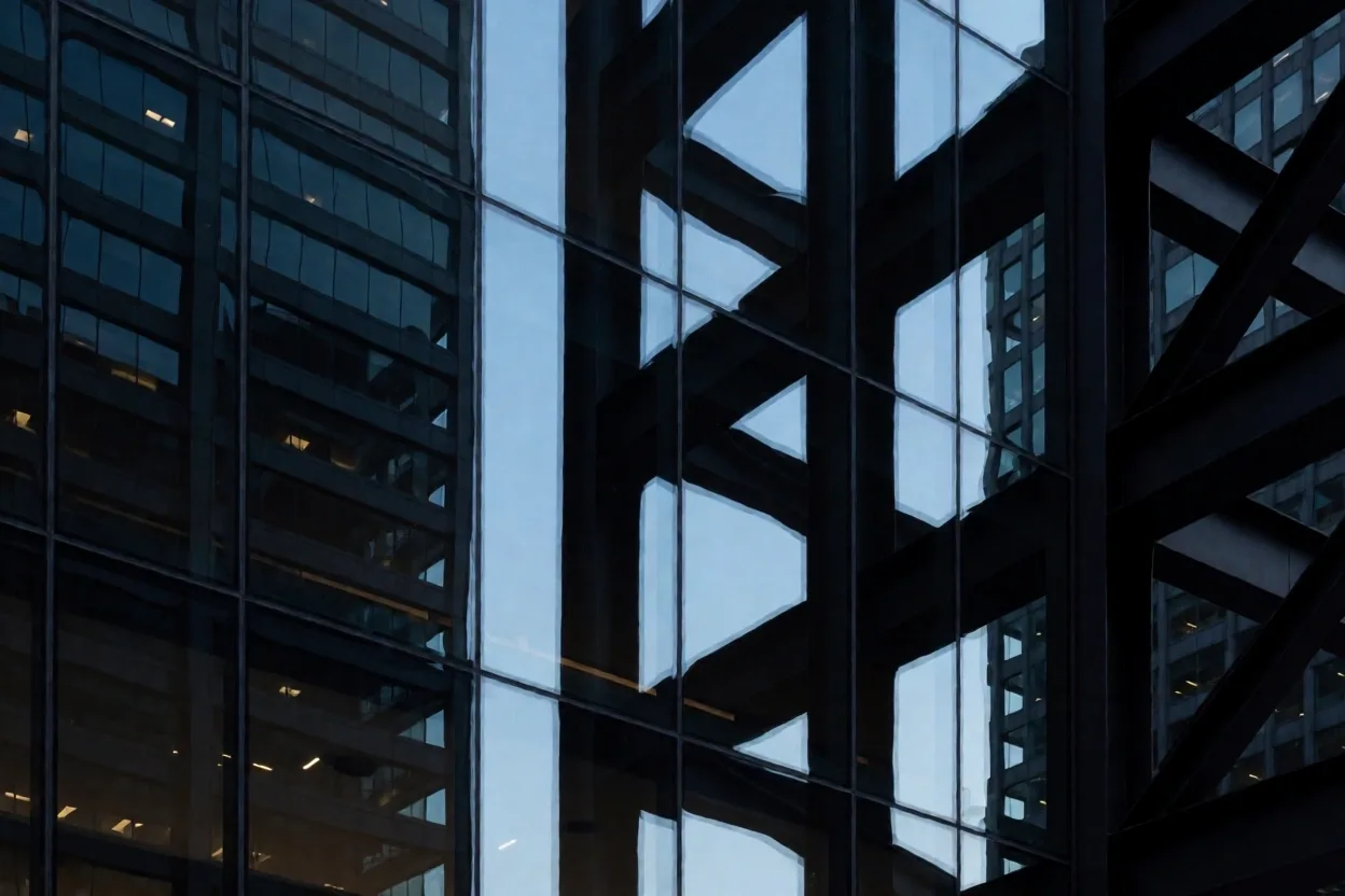 Toronto financial core at dusk